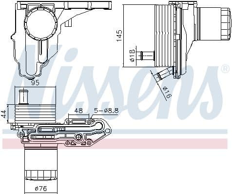 Oil Cooler, engine oil ** FIRST FIT ** 91329
