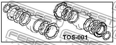 Repair Kit, steering knuckle TOS-001 - image 2