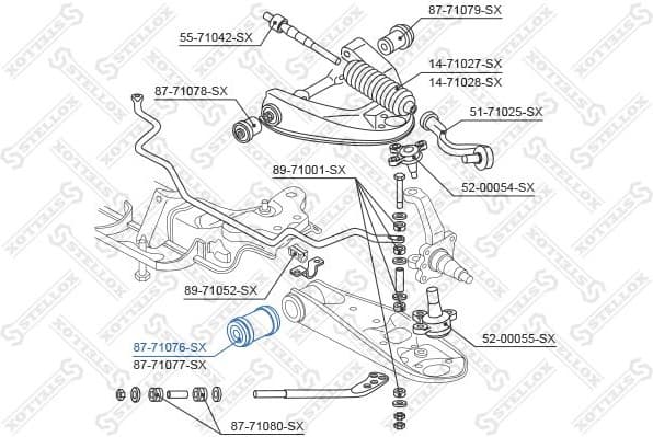 Mounting, control/trailing arm 87-71076-SX - image 2