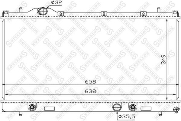 Radiator, engine cooling 10-26742-SX