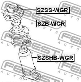 Rolling Bearing, suspension strut support mount SZB-WGR - image 2