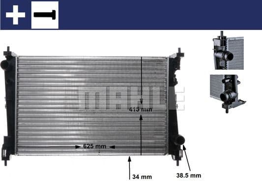Radiator, engine cooling BEHR CR 1112 000S