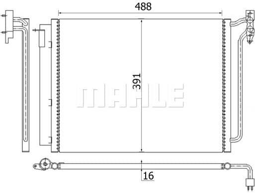 Condenser, air conditioning BEHR AC 311 001S