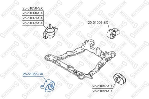 Mounting, engine 25-51055-SX