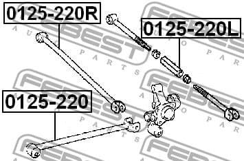 Control/Trailing Arm, wheel suspension 0125-220 - image 2
