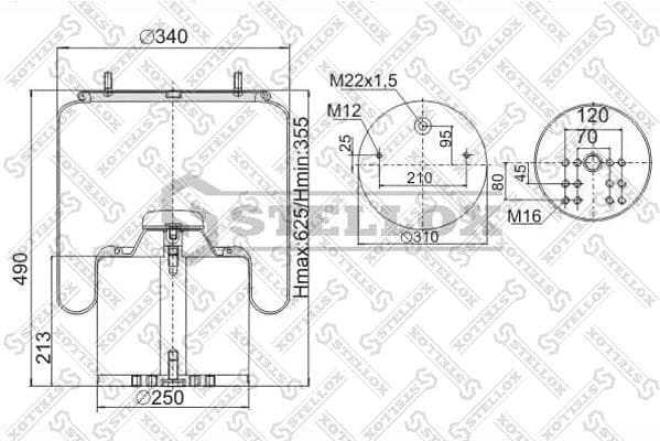 Bellow, air suspension 90-09423-SX