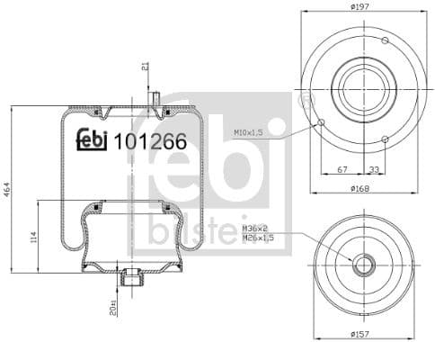 Bellow, air suspension 101266