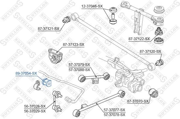 Mounting, stabiliser bar 89-37054-SX - image 2