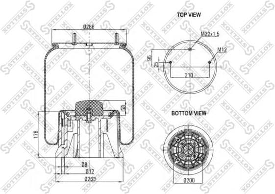 Bellow, air suspension 90-92924-SX