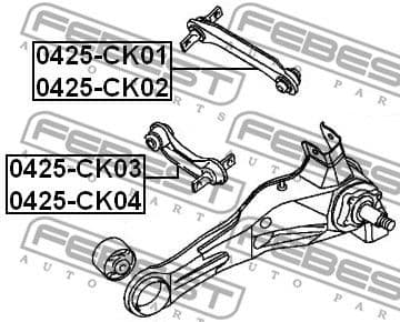 Control/Trailing Arm, wheel suspension 0425-CK04