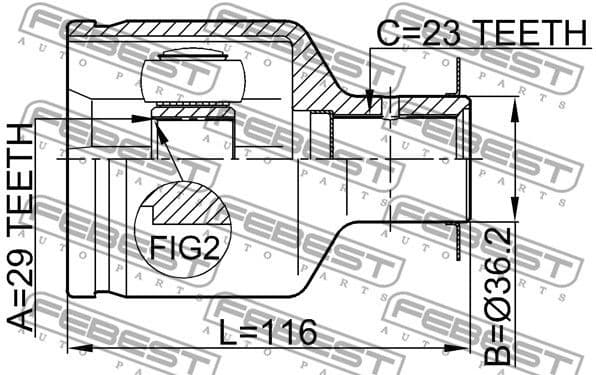 Joint Kit, drive shaft 0411-DARH - image 2