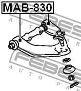 Mounting, control/trailing arm MAB-830 - image 2