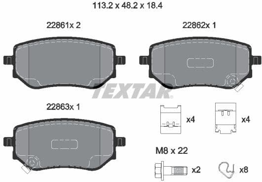 Brake Pad Set, disc brake Q+ 2286101