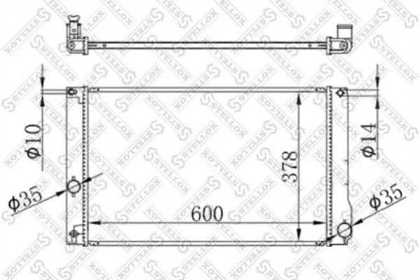 Radiator, engine cooling 10-26780-SX