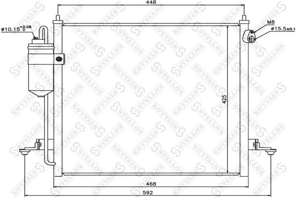 Condenser, air conditioning 10-45584-SX