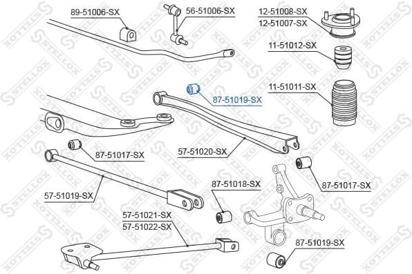 Mounting, control/trailing arm 87-51019-SX - image 2