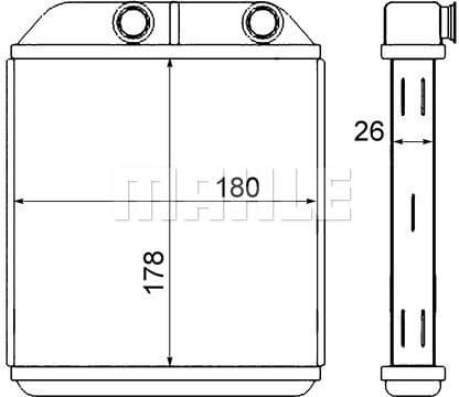 Heat Exchanger, interior heating BEHR AH 237 000S
