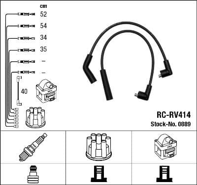 Ignition Cable Kit RC-RV414