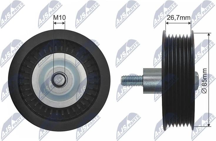 Deflection Pulley/Guide Pulley, V-belt RNK-FR-045