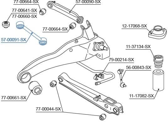 Rod/Strut, wheel suspension 57-00091-SX - image 2