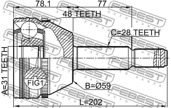 Joint Kit, drive shaft 2110-TRD9A48 - image 2