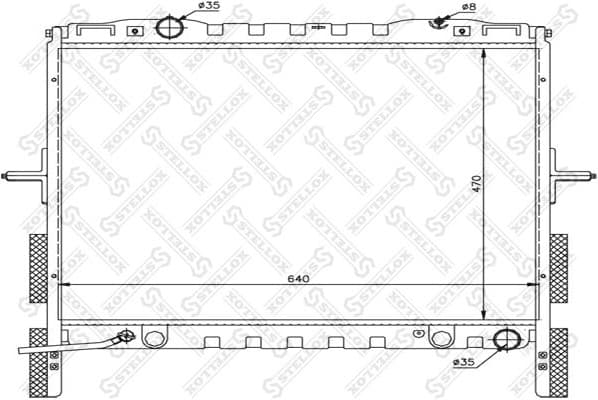 Radiator, engine cooling 10-26495-SX
