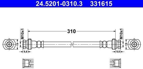 Brake Hose 24.5201-0310.3