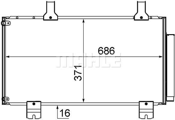 Condenser, air conditioning BEHR AC 610 000S