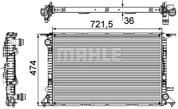 Radiator, engine cooling BEHR *** PREMIUM LINE *** CR 911 000P - image 2