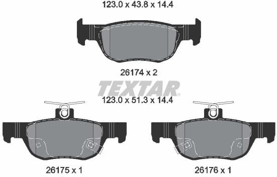 Brake Pad Set, disc brake Q+ 2617401