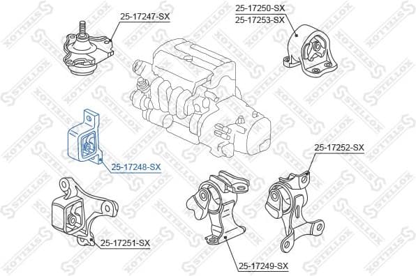 Mounting, engine 25-17248-SX