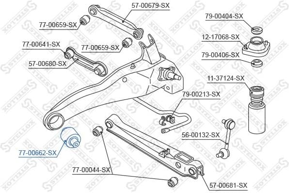 Mounting, control/trailing arm 77-00662-SX