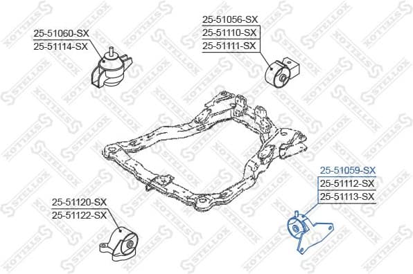 Mounting, engine 25-51059-SX