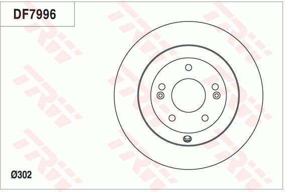 Brake discs kit rear, (2pcs), Top Quality DF7996