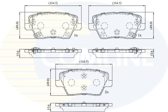 Brake pads rear CBP32772