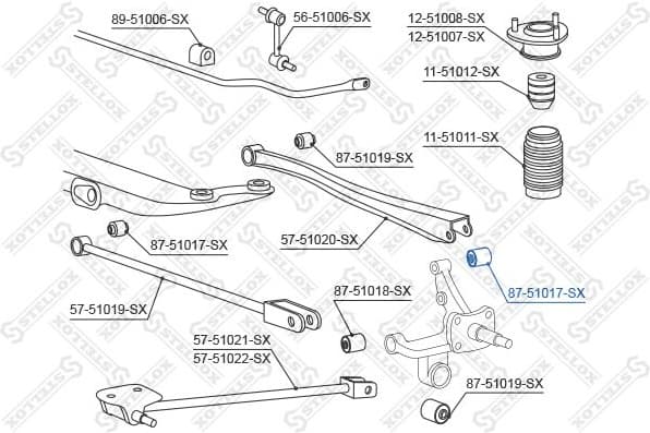 Mounting, control/trailing arm 87-51017-SX - image 2