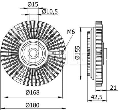 Clutch, radiator fan BEHR CFC 71 000S