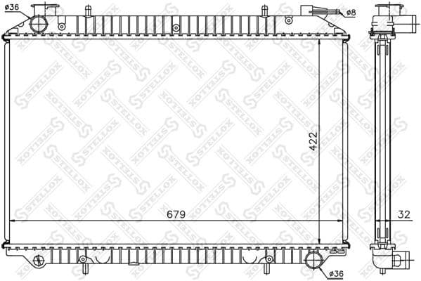 Radiator, engine cooling 10-25975-SX