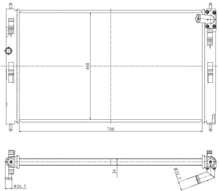 Radiator, engine cooling 550023