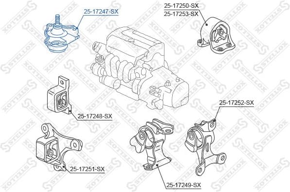 Mounting, engine 25-17247-SX