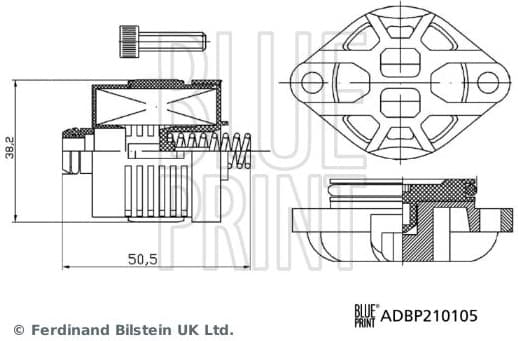 Hydraulic Filter, multi-plate clutch (all-wheel drive) Blue Print Solution ADBP210105