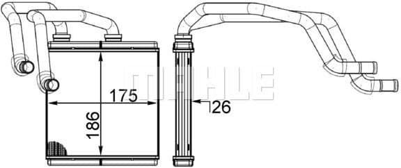 Heat Exchanger, interior heating BEHR AH 255 000S