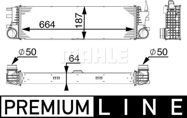 Charge Air Cooler BEHR *** PREMIUM LINE *** CI 180 000P