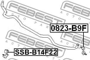 Mounting, stabiliser bar SSB-B14F22 - image 2