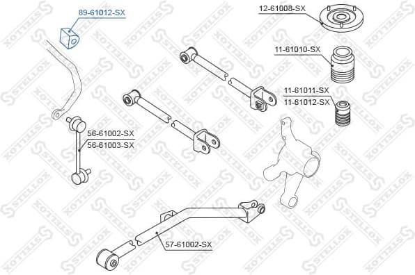 Mounting, stabiliser bar 89-61012-SX - image 2