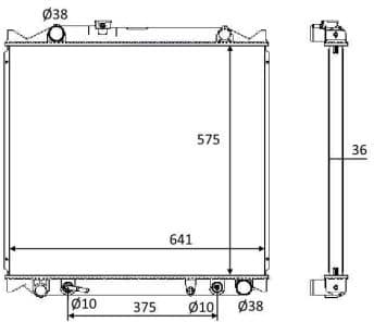 Radiator, engine cooling 58647