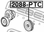 Deflection/Guide Pulley, V-ribbed belt 2088-PTC - image 2
