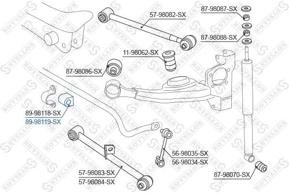 Mounting, stabiliser bar 89-98119-SX - image 2