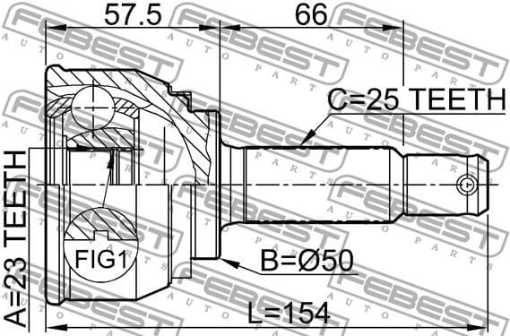 Joint Kit, drive shaft 0410-011 - image 2