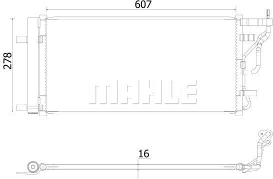 Condenser, air conditioning BEHR AC 956 000S